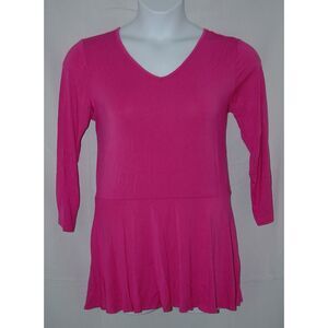 CEE BEE CHERYL BURKE Bright Orchid Sz Large Casual Soft Stretchy Tunic Shirt
